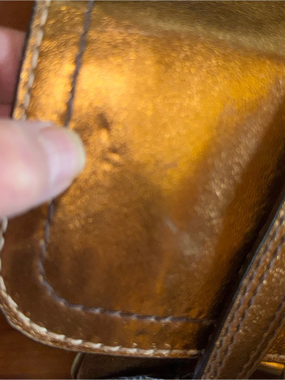 Coach Limited Edition Suede & Metallic Gold Leather Handbag
Creed K040-1498 - Picture 9 of 16